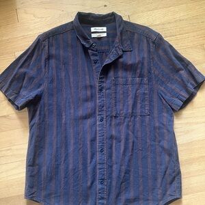 Madewell Blue and Brown Casual Button Down Shirt